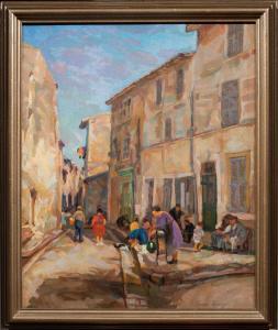 LANGE Erna 1896-1984,Southwest Street Scene,Clars Auction Gallery US 2022-12-17