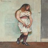 LANGE Frederik 1870-1941,A girl in white dress,1917,Bruun Rasmussen DK 2013-09-16