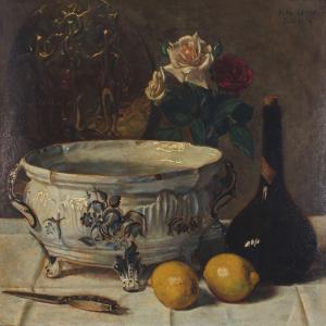 LANGE Kai 1870-1936,Still life with bowl, pitcher and lemons,1934,Bruun Rasmussen DK 2013-02-11