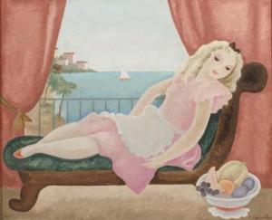 LANGELER Freddie 1899-1948,Rustend meisje - Resting girl,1945,Christie's GB 2001-01-30