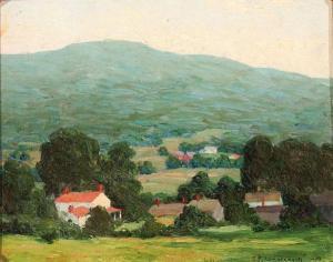 LANGENBACH CLARA EMMA 1871-1964,Impressionistic Landscape,1916,Jackson's US 2014-06-03
