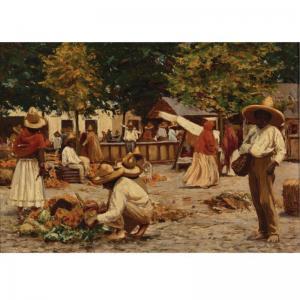 Langenberg Gustavo 1859-1955,MEXICAN OUTDOOR MARKET,Sotheby's GB 2009-02-12