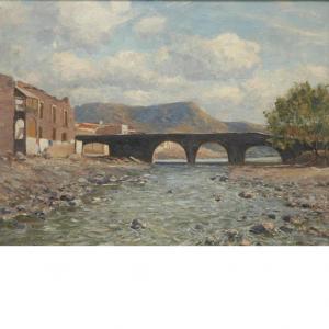 Langenberg Gustavo 1859-1955,Mexican River Landscape,William Doyle US 2013-06-05