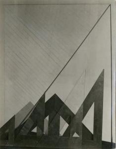 LANGER Klàra 1912-1973,Bauhaus Composition aux équerres,1928,Millon & Associés FR 2017-11-07