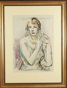 LANGERMAN Henryk 1896-1944,Portrait de femme,Yann Le Mouel FR 2019-10-03