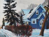 LANGEVIN David 1959,BLUE HOUSE WITH THE PORCH LIGHT ON,2004,Hodgins CA 2010-05-31