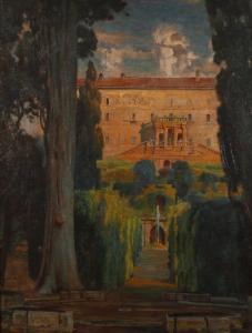 LANGHAMMER Carl 1868-1941,Villa d´Este in Tivoli,1897,Mehlis DE 2020-11-17