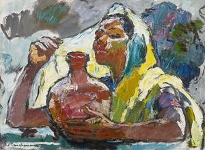 LANGHAMMER Walter 1905-1977,Untitled (Indian Woman with Amphora),Saffronart India IN 2019-03-27