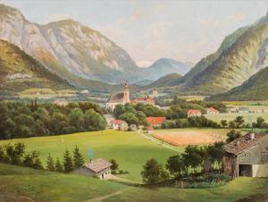 LANGL Josef 1843-1916,VIEW OF GROSSGMAIN,1903,im Kinsky Auktionshaus AT 2022-12-06