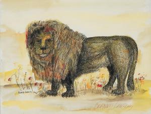 LANGLAIS Bernard 1921-1977,Lion,Barridoff Auctions US 2014-04-30