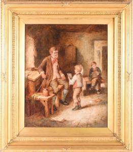 LANGLOIS Mark William 1860-1890,A male tutor and two pupils' within an interio,Dawson's Auctioneers 2020-09-30