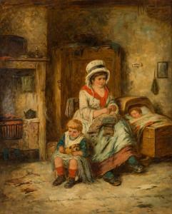 LANGLOIS MARK WILLIAM 1848-1924,By Mother's Side,Shapiro Auctions US 2019-05-18