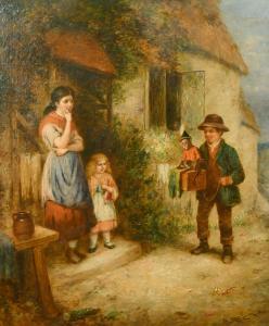LANGLOIS Mark William 1860-1890,Figures outside a country cottage,John Nicholson GB 2022-09-07