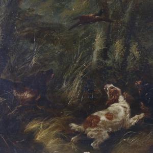 LANGLOIS Mark William 1860-1890,Gundogs and pheasant,Burstow and Hewett GB 2021-05-27