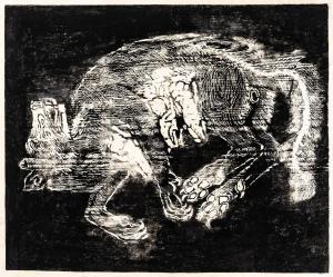 LANGNER Reinhold 1905-1957,Wolf mit Jungen,1934,Reiner Dannenberg DE 2022-11-12