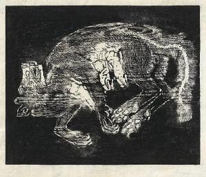 LANGNER Reinhold 1905-1957,Wolf mit Jungen,1934,Galerie Bassenge DE 2017-12-02
