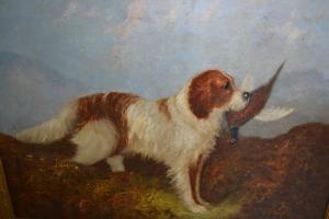 langois g,a gun dog with game in a landscape,Lawrences of Bletchingley GB 2017-06-06