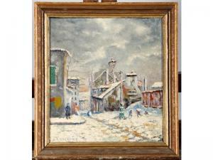 LANGRUNE Bernard 1889,Montmartre sous la neige,Hôtel des ventes d'Avignon FR 2021-03-06