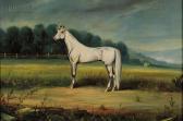 LANGWIG Augustus,Portrait of a White Horse,Skinner US 2010-11-10