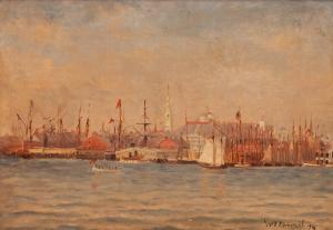 LANSIL Walter Franklin 1846-1925,Harbor Scene,1878,Hindman US 2022-02-15