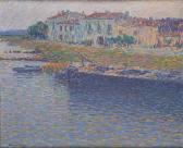 LANTOINE Fernand 1876-1955,Barge amarrée,1921,Horta BE 2016-12-12