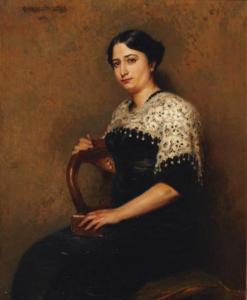 LANTOINE NEVEUX Germaine 1892,Portrait de Louise Champier,1912,Camard & Associés FR 2011-06-24