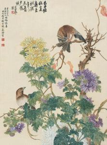 LANYUN Chen 1885-1960,BIRDS AND CHRYSANTHEMUM,China Guardian CN 2016-03-26