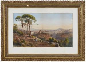 LANZA Giovanni 1827-1889,Panoramic View of Naples,Brunk Auctions US 2019-09-13