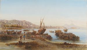 LANZA Giovanni 1827-1889,Veduta di Napoli da Mergellina,Blindarte IT 2024-04-10