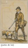 LAPEYRE Edmond Edouard 1880-1960,Chasseur avec son chien,Christie's GB 2008-01-30