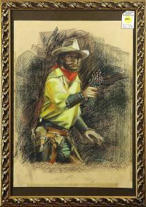 LAPIDUS 1900-1900,Cowboy With Bouquet of Flowers,Clars Auction Gallery US 2015-03-21