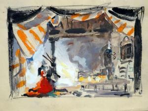 Lapins Arturs 1911-1983,Stage sketch IV,Antonija LV 2017-09-04