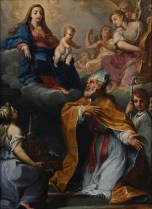 LAPIS Gaetano 1706-1758,Madonna con Bambino e Santo Nicola,Casa d'Aste Arcadia IT 2024-04-17