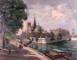 Laqurent J,A view of Notre Dame,20th Century,Bellmans Fine Art Auctioneers GB 2018-02-14