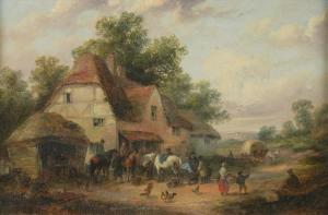LARA Georgina 1860-1878,Men, women and children with animals outside ,Bellmans Fine Art Auctioneers 2024-03-28