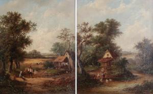 LARA William 1800-1800,Haymaking Feeding the Ducks,19th century,Tennant's GB 2019-04-27