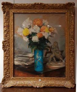 LARD Maurice 1864-1908,Bouquet de chrysanthèmes dans un vase,1895,Delorme-Collin-Bocage 2020-04-27