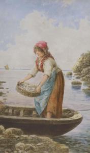 LARI P 1800-1900,Young fisherwoman with her catch,Gorringes GB 2021-03-29