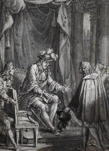 LARMESSIN Nicolasle Jeune III 1640-1725,Edouard III refuse d'abord de se prosterner ,John Nicholson 2019-06-26