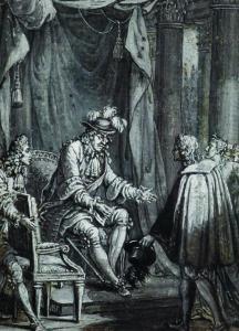 LARMESSIN Nicolasle Jeune III 1640-1725,Edouard III refuse d'abord de se prosterner ,John Nicholson 2019-10-30
