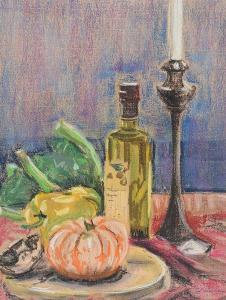 LARMOUR Lynne,STILL LIFE WITH CANDLESTICK,Ross's Auctioneers and values IE 2019-10-09