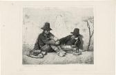 LAROCHE Leon Barthelemy Adrien 1817,Zwei sitzende Pifferari,1848,Galerie Bassenge DE 2020-11-25