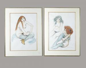 LAROT Dina 1943,Two erotic chalk,Deutsch AT 2020-07-14