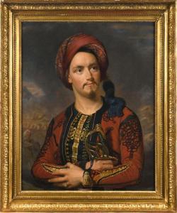 LARPENTEUR Balthasar Charles 1783-1843,Portrait d'un homme en costume ot,Hotel des ventes Giraudeau 2021-09-18