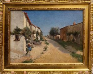 LARROCHA JOSÉ 1850-1933,View of a village street,Rosebery's GB 2014-03-19