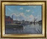 LARSEN Carl Vilhelm 1880-1993,Port of Copenhagen, Denmark,1928,Gardiner Houlgate GB 2021-09-23