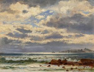 LARSEN Emanuel 1823-1859,Clouds over the Sea,1853,Van Ham DE 2023-11-17