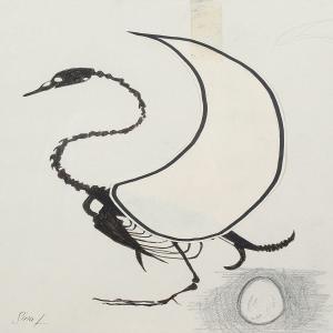 LARSEN Lisa 1925-1959,Composition with bird and egg,Bruun Rasmussen DK 2016-06-13