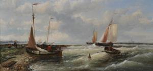 LARSEN T 1900-1900,Boats Heading for Port,20th Century,John Nicholson GB 2020-07-17