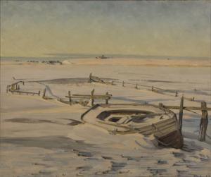 LARSEN Thorvald 1881-1947,Winter landscape,Maynards CA 2016-09-28